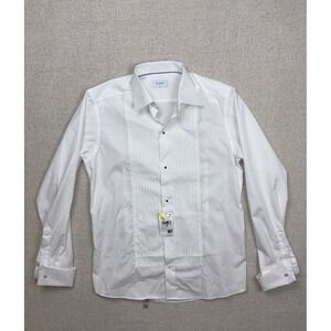 Eton Mens Button Down Dress Shirt Size 17 White